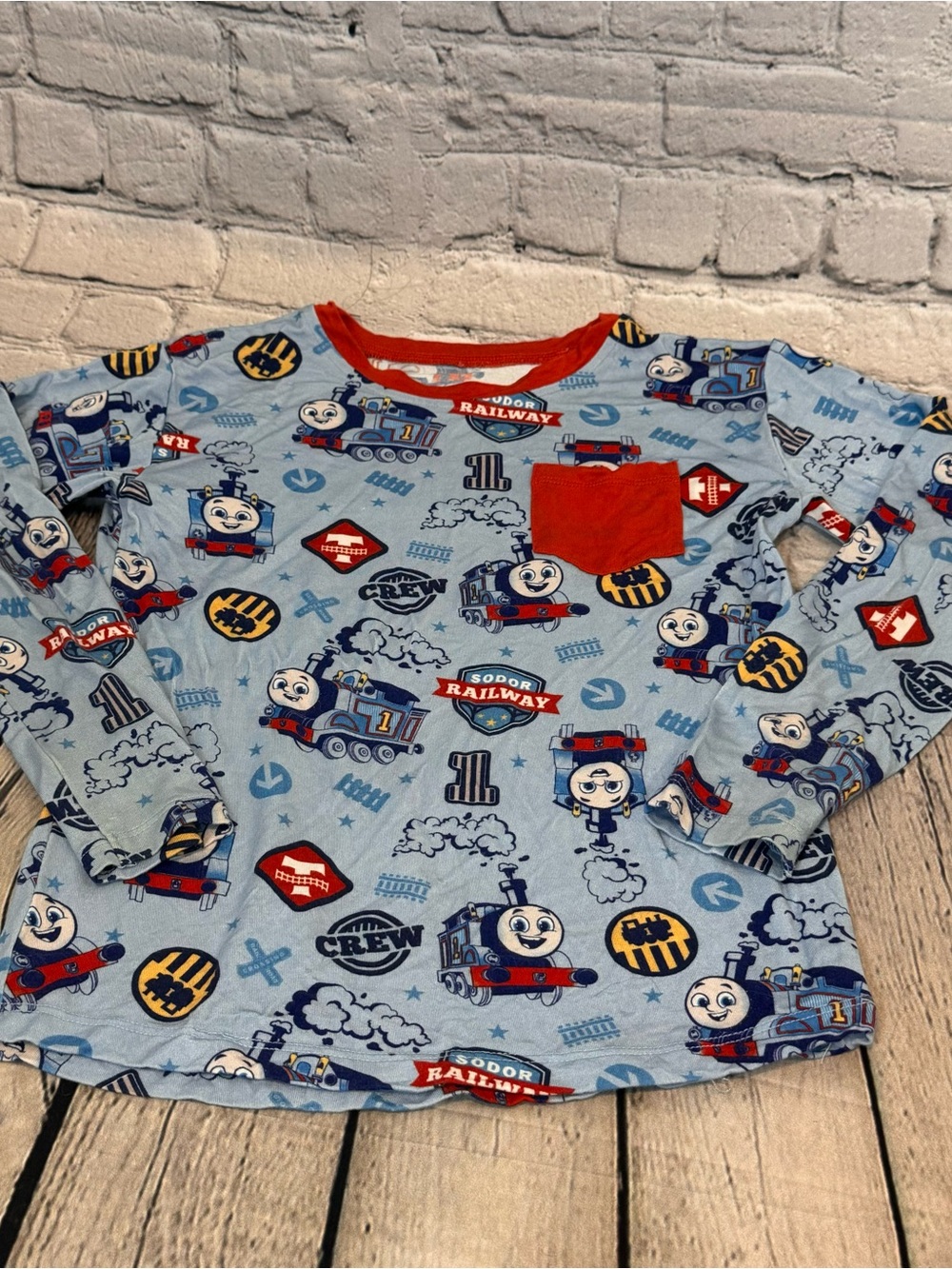 The Sleepy Sloth Thomas the Tank Engine Long Sleeve Bamboo Shirt